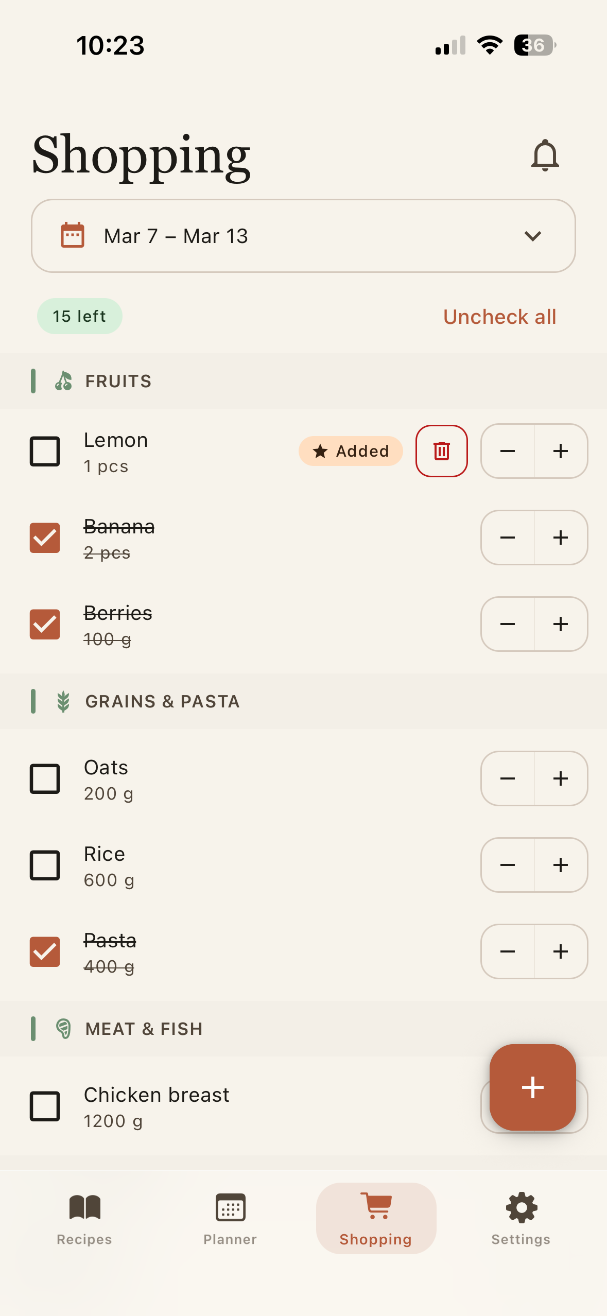 Shopping List